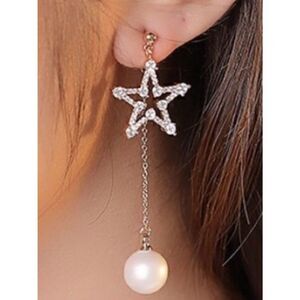 NWT Star Pearl Drop Earrings